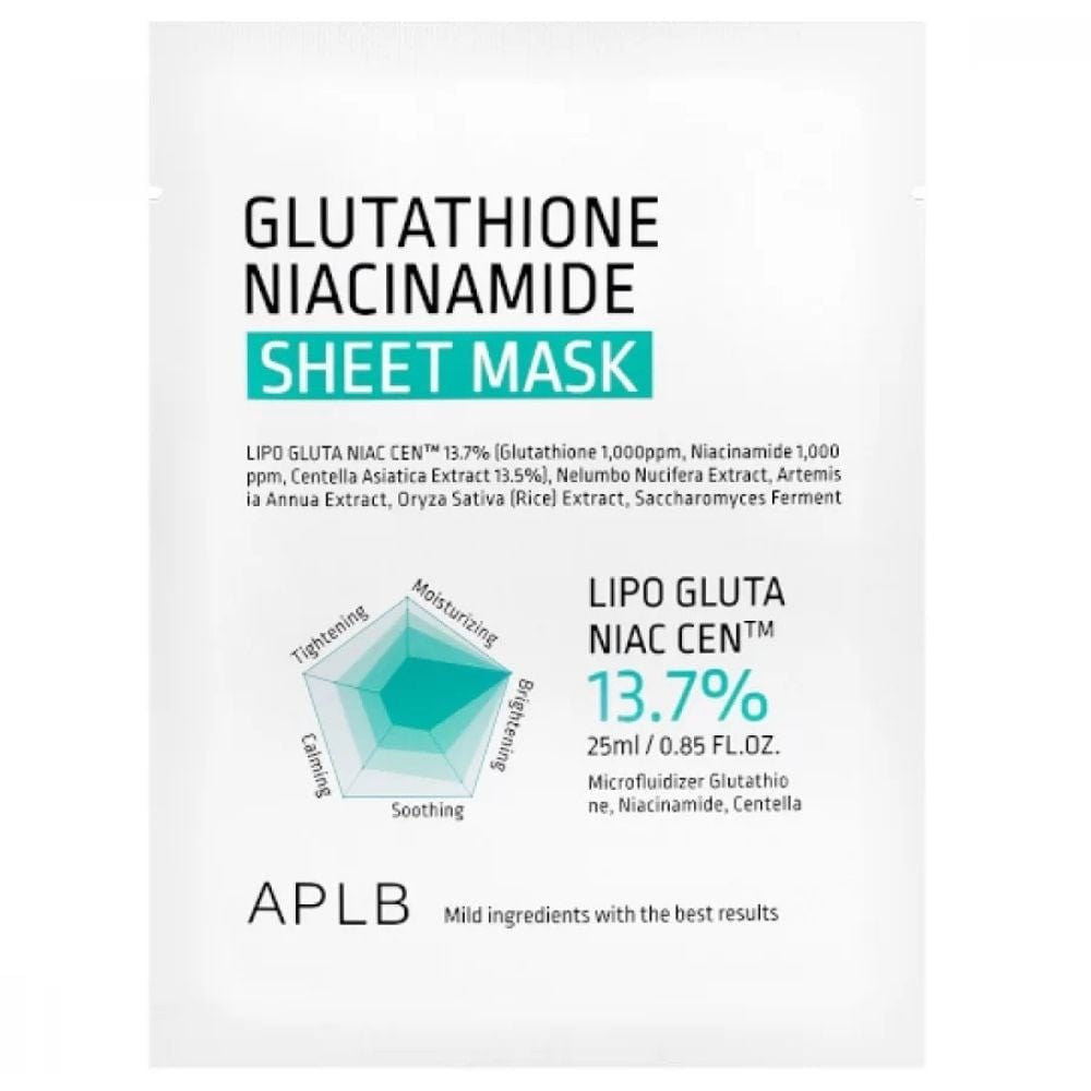 APLB Glutathione Niacinamide Sheet Mask - 25 ml