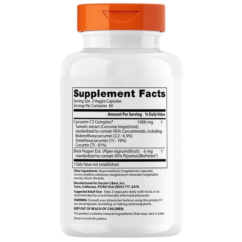 Doctor's Best High Absorption Curcumin + BioPerine - 120 Capsules
