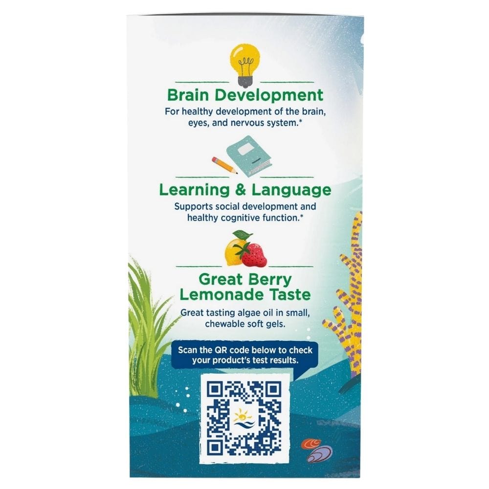 Nordic Naturals Children's DHA Vegetarian, Blueberry – 120 Mini Capsules