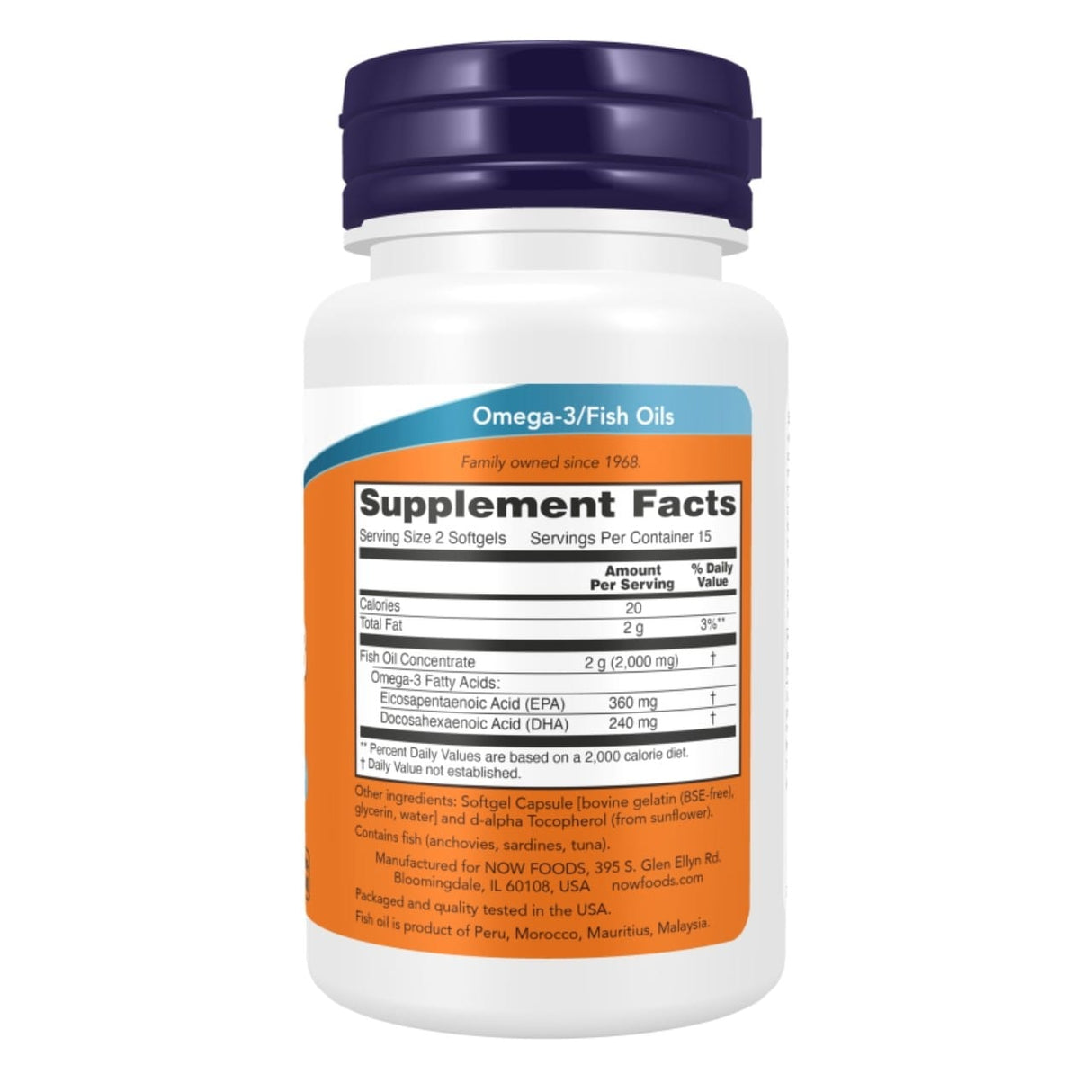 NOW Foods Omega-3 Fish Oil - 30 Softgels