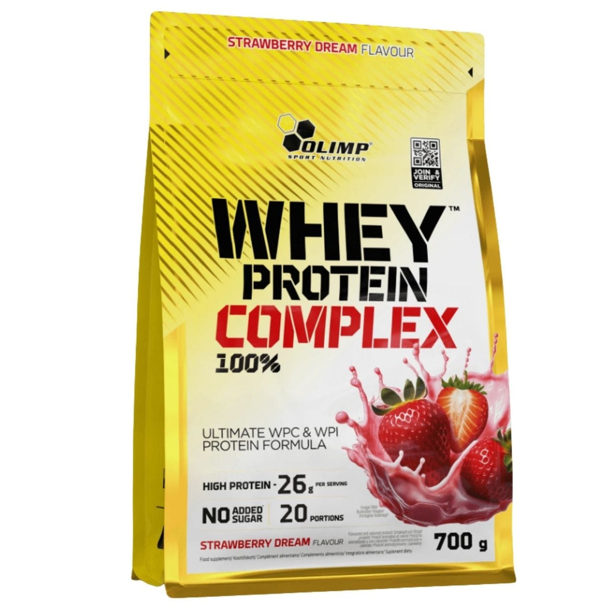 Olimp Whey Protein Complex 100%, Strawberry - 700 g