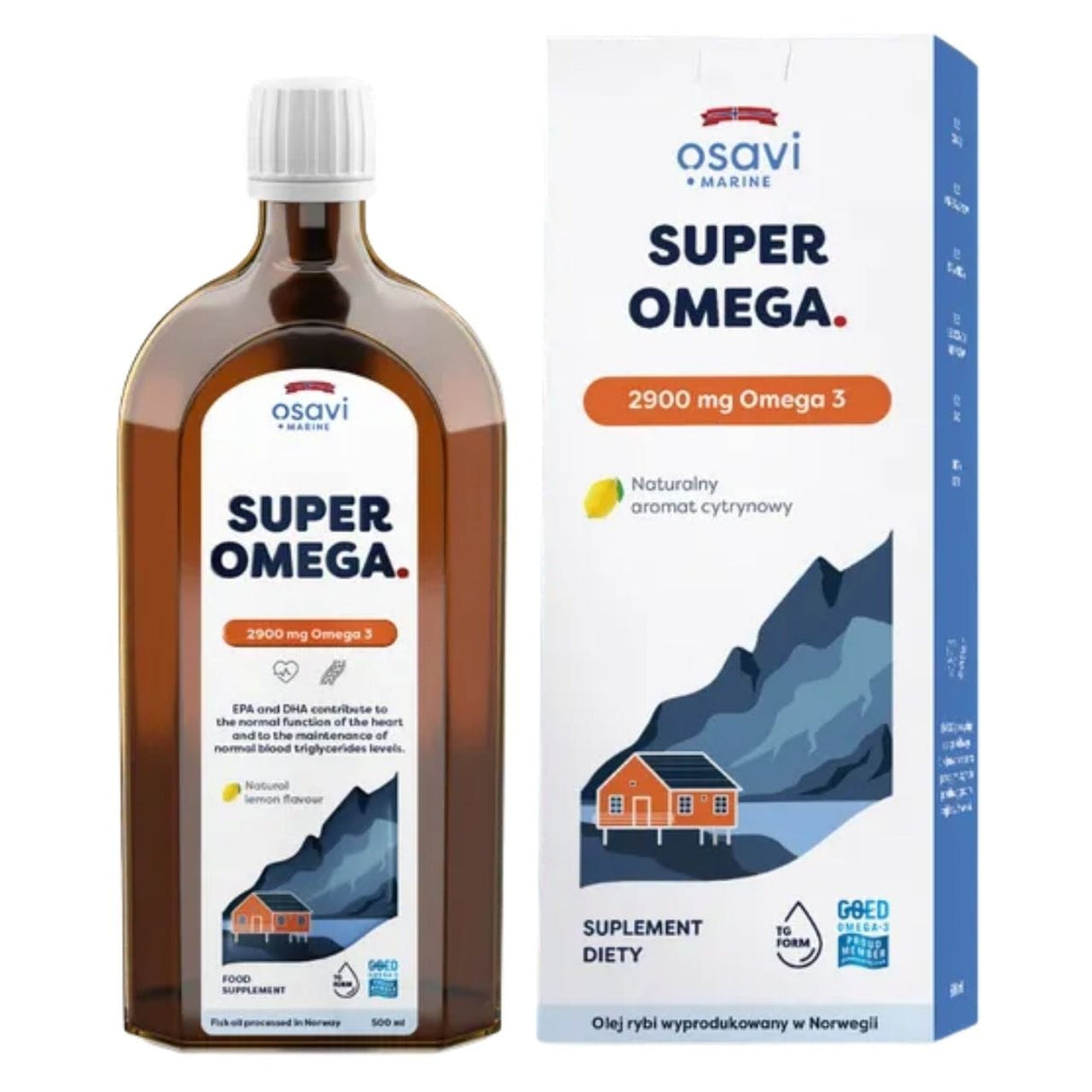 Osavi Super Omega, 2900 mg Omega 3, (Marine) Lemon - 500 ml