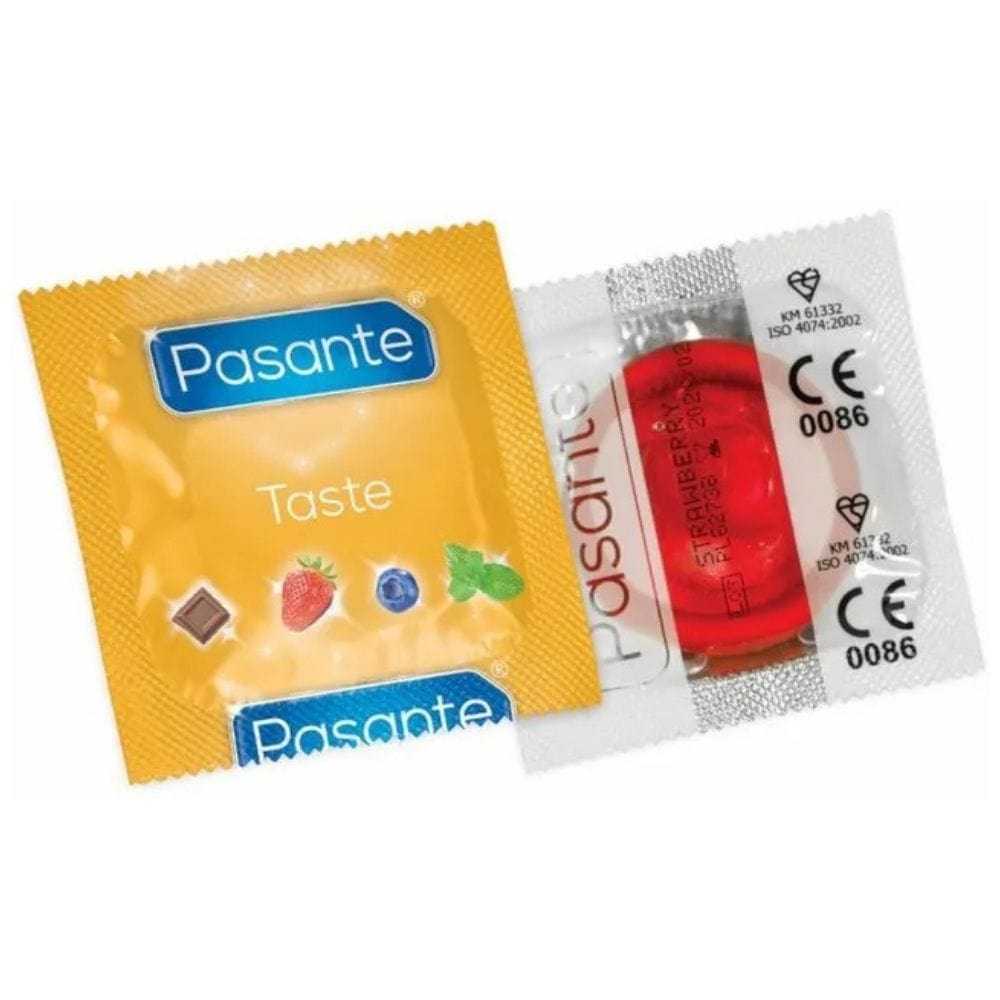 Pasante Taste Flavored Condoms - 12 Pieces