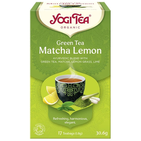 Yogi Tea Green Tea Matcha, Lemongrass-Lime - 17 Sachets