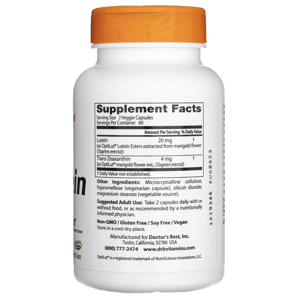 Doctor's Best Lutein from OptiLut - 120 Veg Capsules