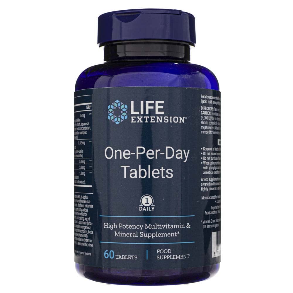 Life Extension One-Per-Day Tablets (Multivitamin) EU - 60 Tablets