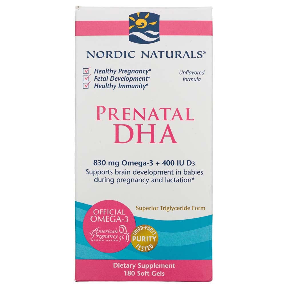Nordic Naturals Prenatal DHA Unflavored Formula - 180 Softgel
