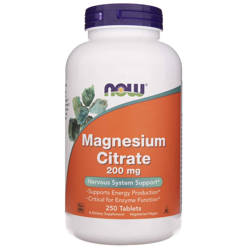 Now Foods Magnesium Citrate 200 mg - 250 Tablets