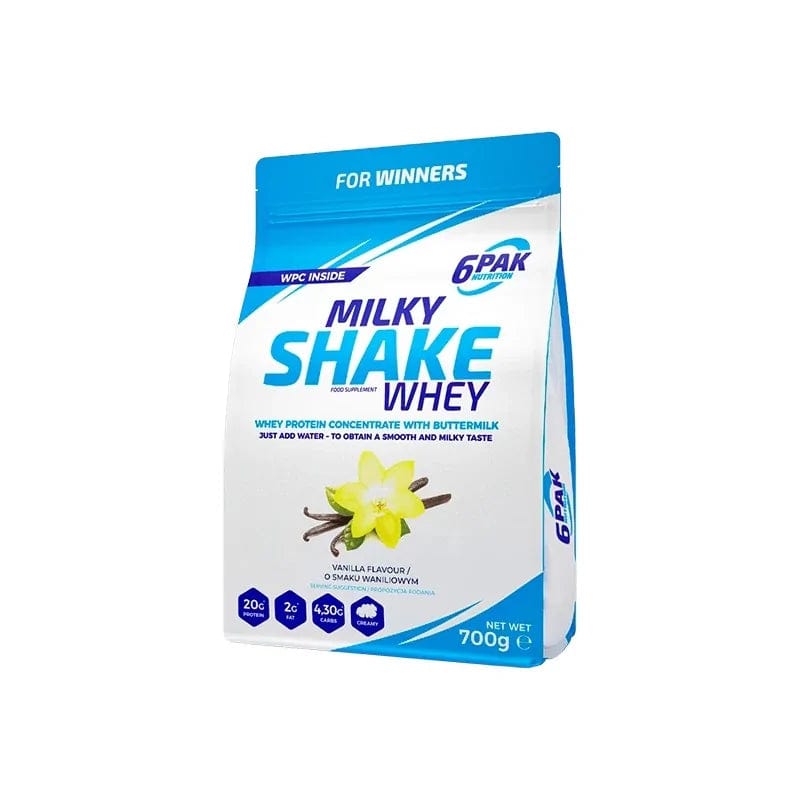 6PAK Nutrition Milky Shake Whey, Vanilla - 700 g