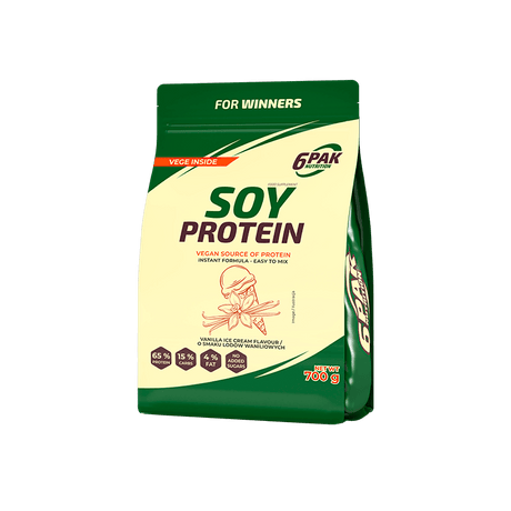 6PAK Soy Protein, Vanilla Ice Cream Flavour - 700 g