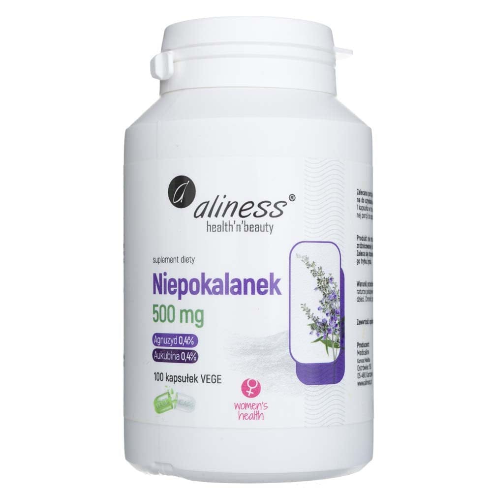 Aliness Chasteberry Vitex (Vitex Agnus-Castus) 500 mg – 100 Capsules