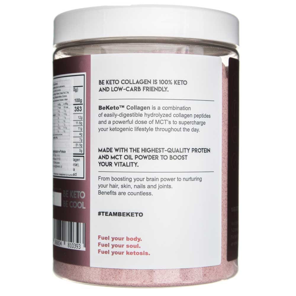 BeKeto Collagen MCT Powder, Wild Raspberry - 300 g