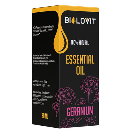 Bilovit Geranium Essential Oil - 30 ml