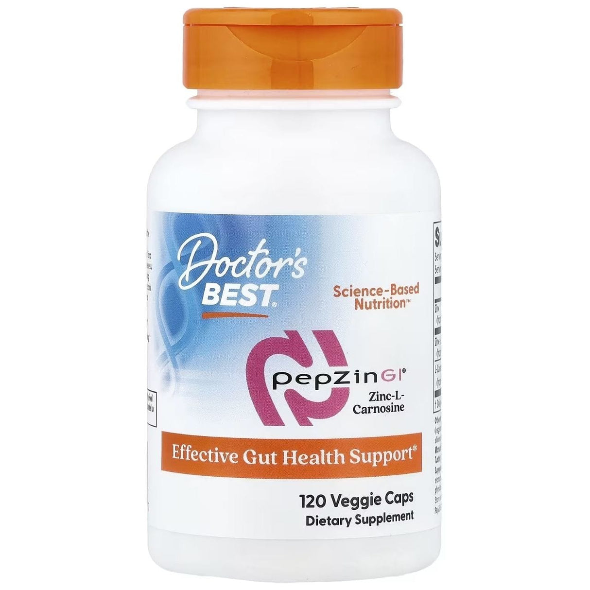Doctor's Best PepZin GI, Zinc-L-Carnosine Complex  - 120 Veg Capsules