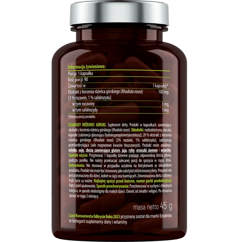 Essensey Rhodiola Rosea 100 mg - 90 Capsules