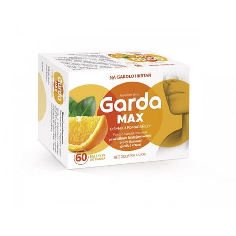 Garda MAX with Lichen Icelandica, Orange - 60 Lozenges