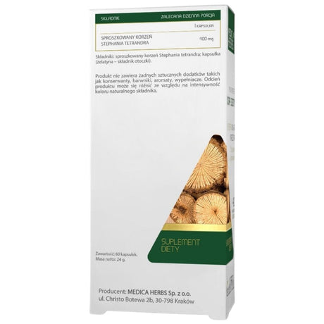 Medica Herbs Stephania Root 400 mg - 60 Capsules