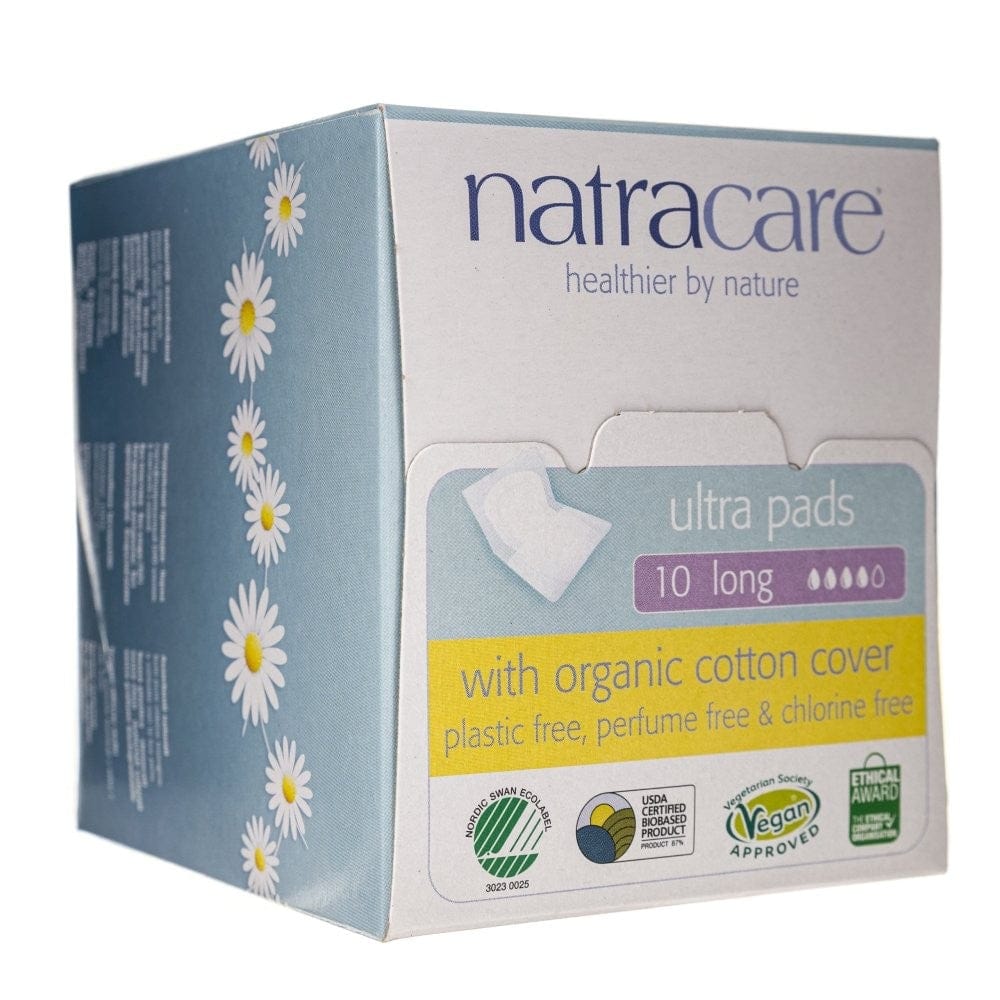 Natracare Ecological Sanitary Pads Ultra Long with Wings - 10 pieces