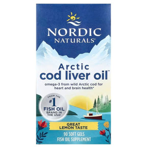 Nordic Naturals Arctic Cod Liver Oil, Lemon - 90 Softgels