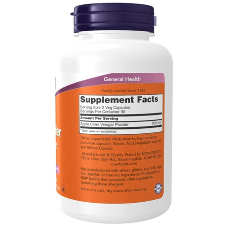 Now Foods Apple Cider Vinegar 450 mg - 180 Capsules