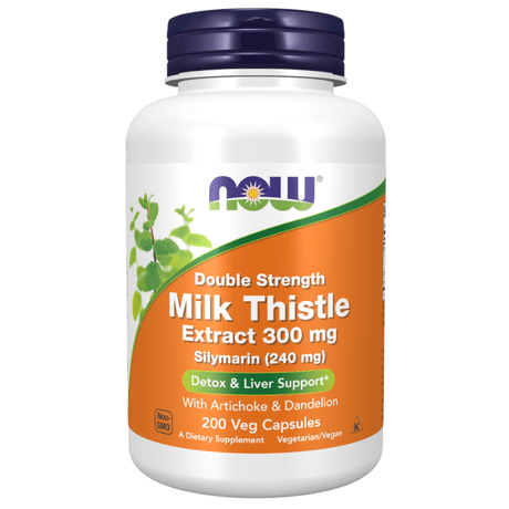 Now Foods Milk Thistle Extract, Double Strength 300 mg - 200 Veg Capsules