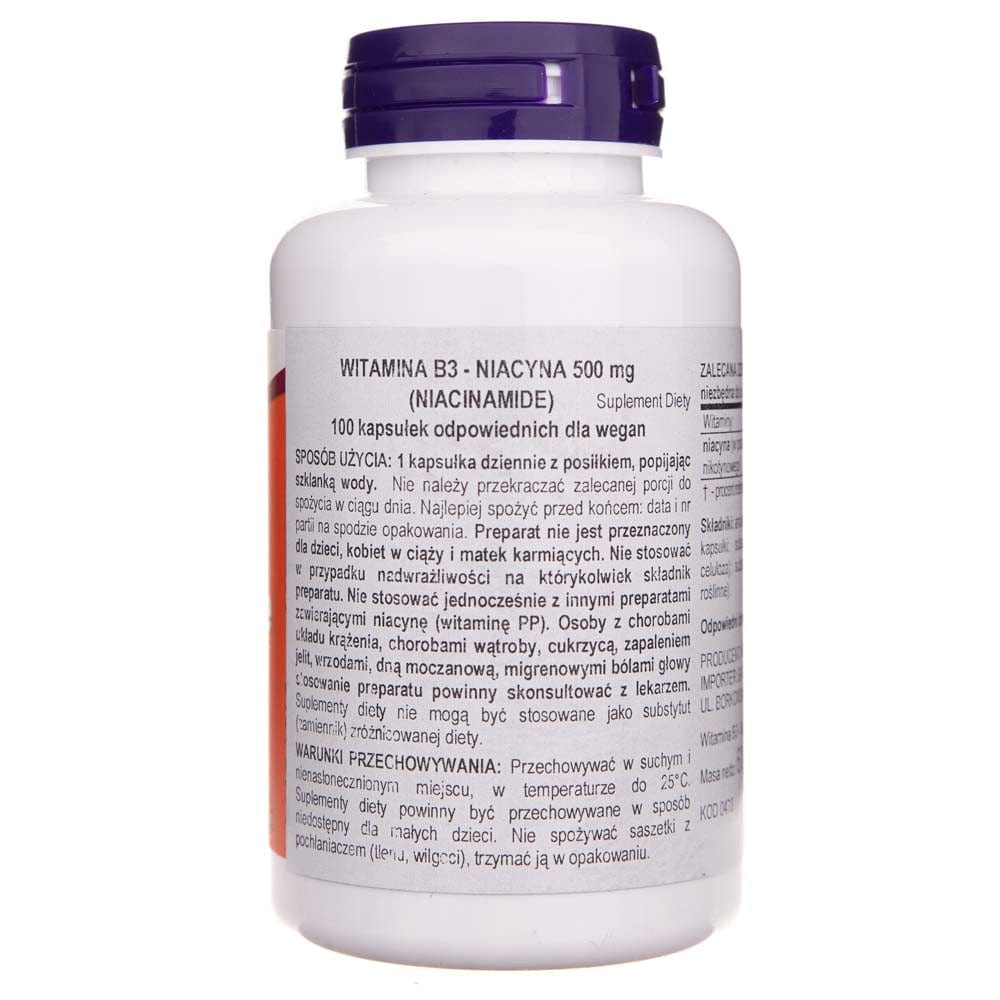 Now Foods Niacinamide 500 mg - 100 Veg Capsules