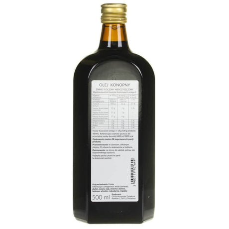 Olvita Cold-Pressed Hemp Oil Unpurified - 500 ml