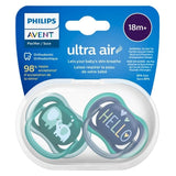Philips Avent Ultra Air Hard Pacifier, 18+ Months, Boy - 2 Pieces