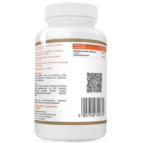 Progress Labs Saw Palmetto 600 mg - 120 Capsules
