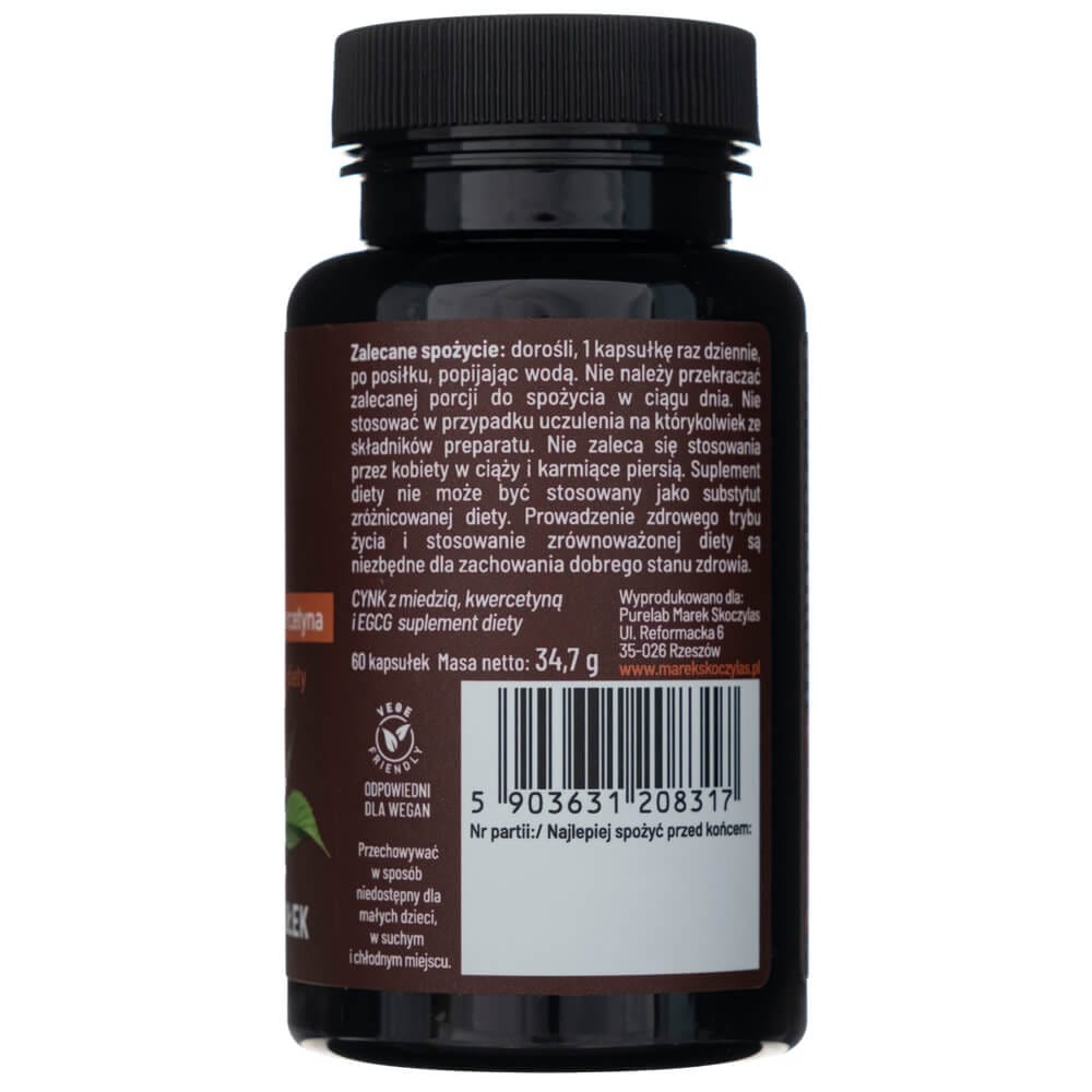 Skoczylas Zinc 3 Forms, Copper, EGCG and Quercetin - 60 Capsules