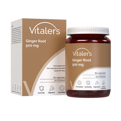 Vitaler's Ginger Root 500 mg – 60 Capsules