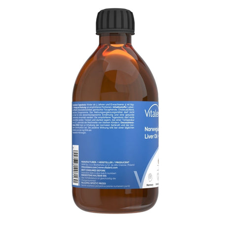 Vitaler's Norwegian Cod Liver Oil Omega-3 D3, Orange - 250 ml