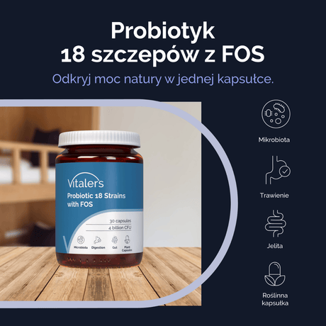Vitaler's Probiotic 18 Strains with FOS - 30 Capsules