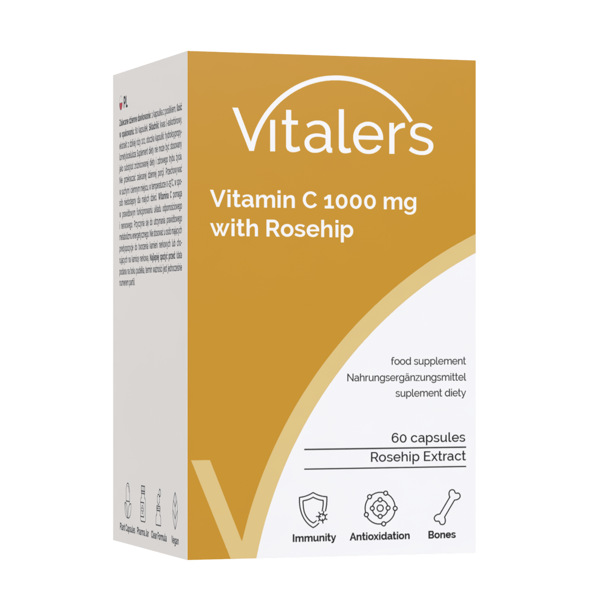 Vitaler's Vitamin C with Rosehip 1000 mg - 60 Capsules