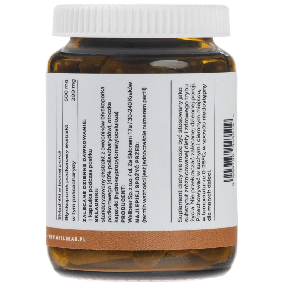 Wellbear Chaga 500 mg - 60 Capsules