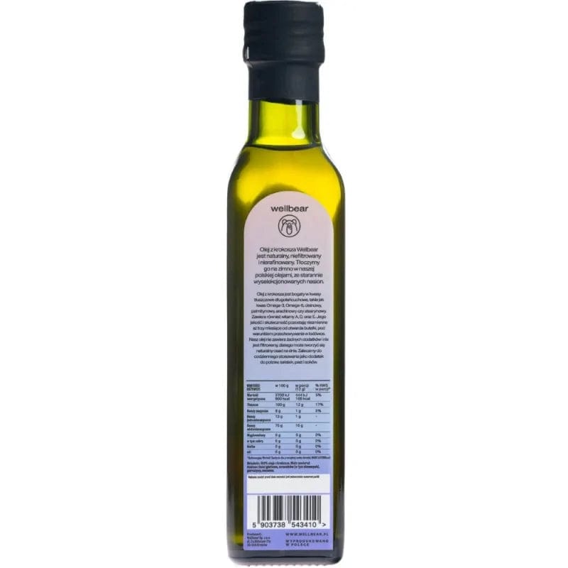 Wellbear Safflower Oil Cold Pressed - 250 ml