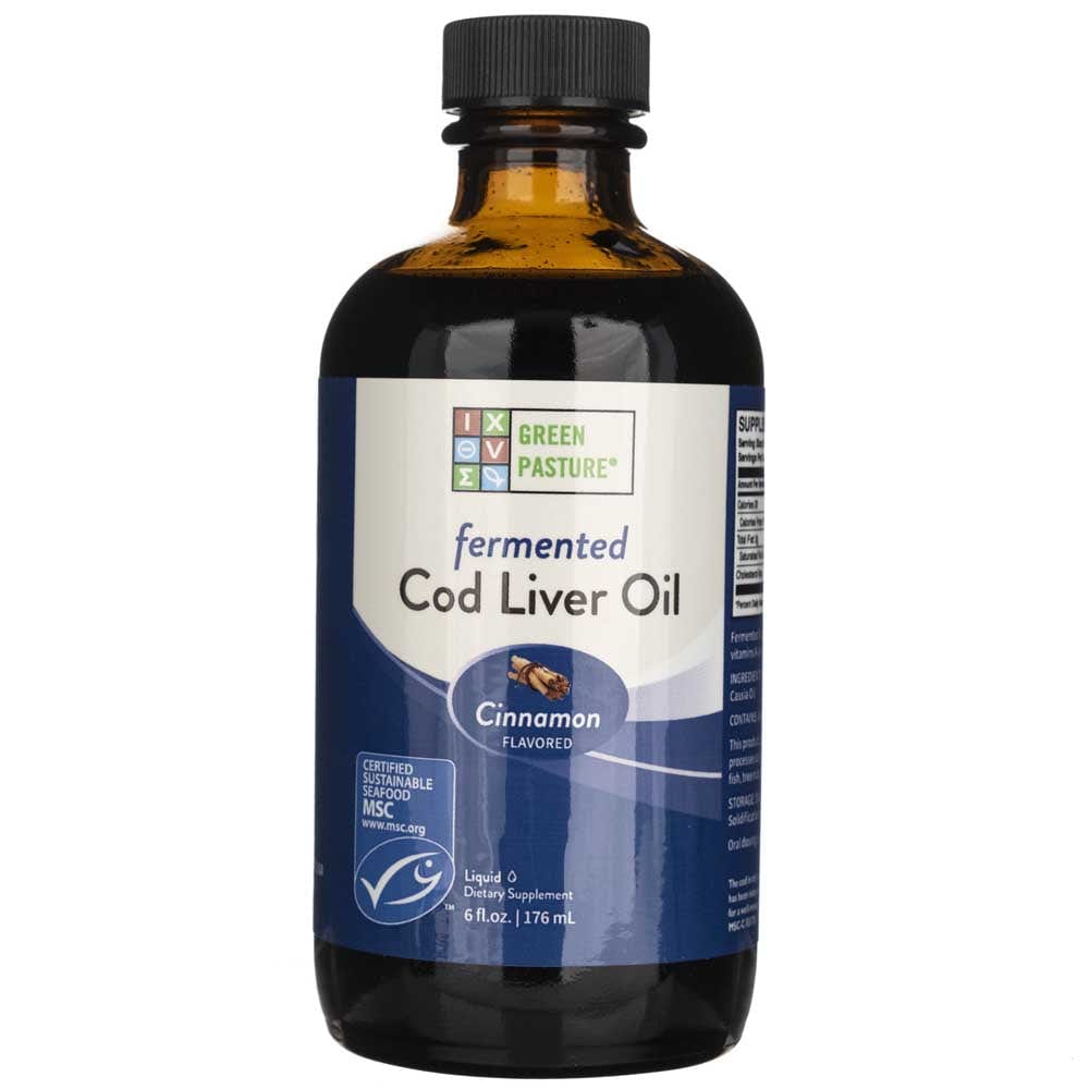 Green Pasture Fermented Cod Liver Oil, Cinnamon - 180 ml