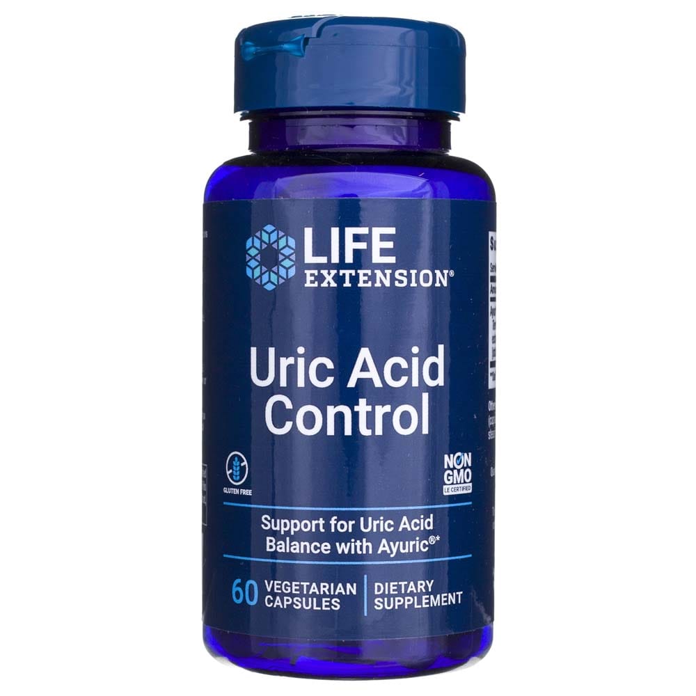 Life Extension Uric Acid Control  100 mg - 60 Veg Capsules