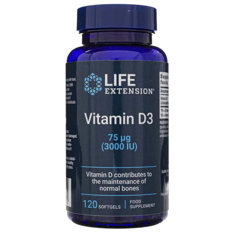 Life Extension Vitamin D3 75 mcg (3000 IU) EU - 120 Softgels
