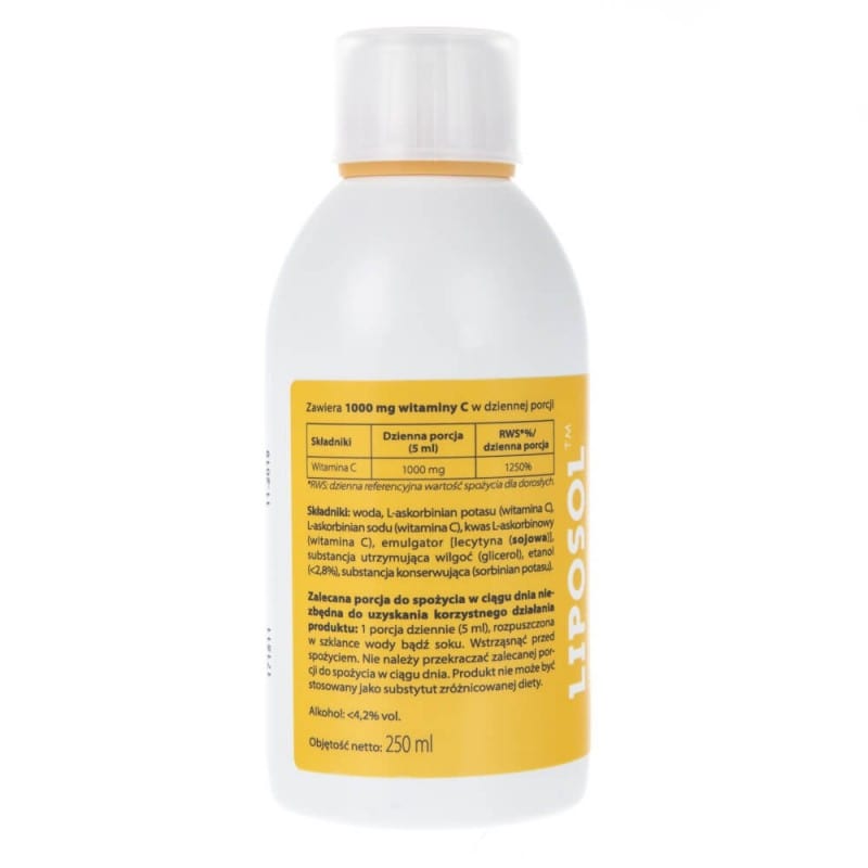 Liposol Vitamin C 1000 (Liposomal Buffered Vitamin C) - 250 ml