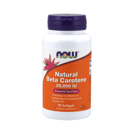 Now Foods Beta Carotene Natural 7500 mcg (25000 IU) - 90 Softgels