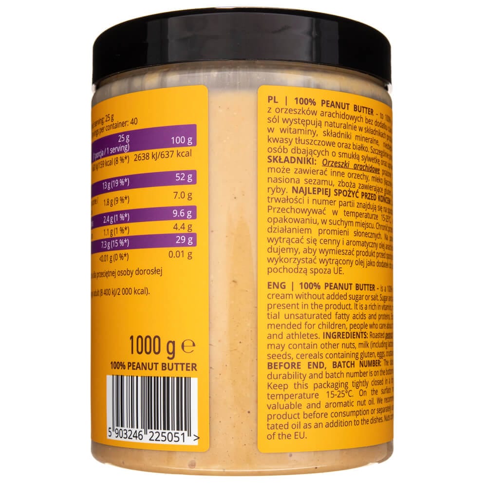 Ostrovit Peanut Butter 100% Smooth - 1000 g