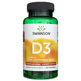 Swanson Vitamin D3 5000 IU (125 mcg) - 250 Softgels